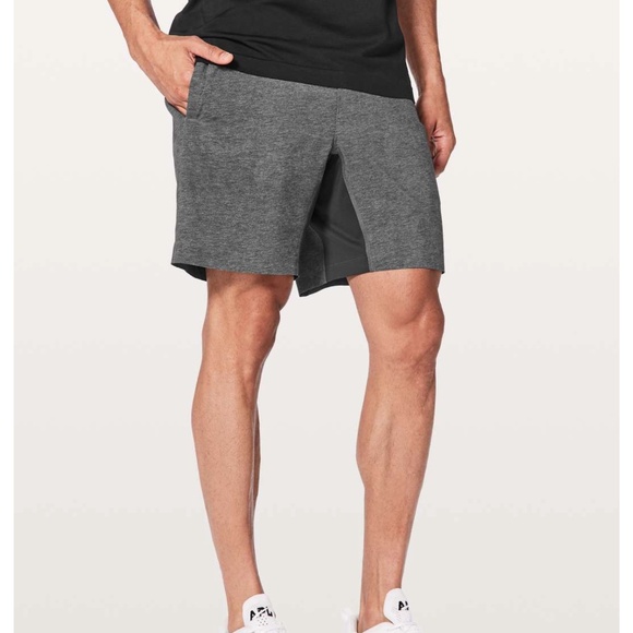 Lululemon T.H.E. Short Linerless 7", Heathered Texture Gray - Picture 1 of 4